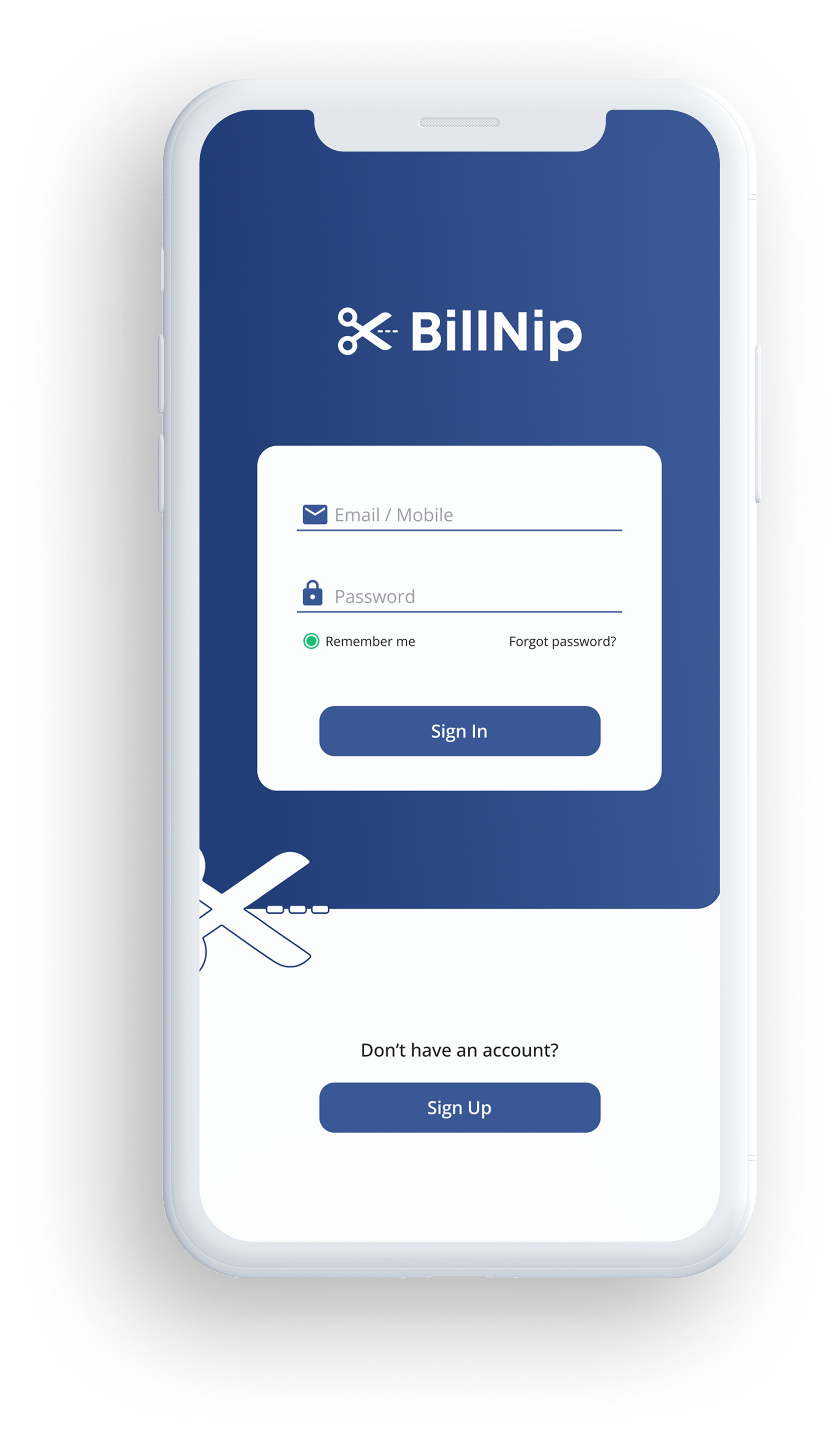 Download BillNip app screen