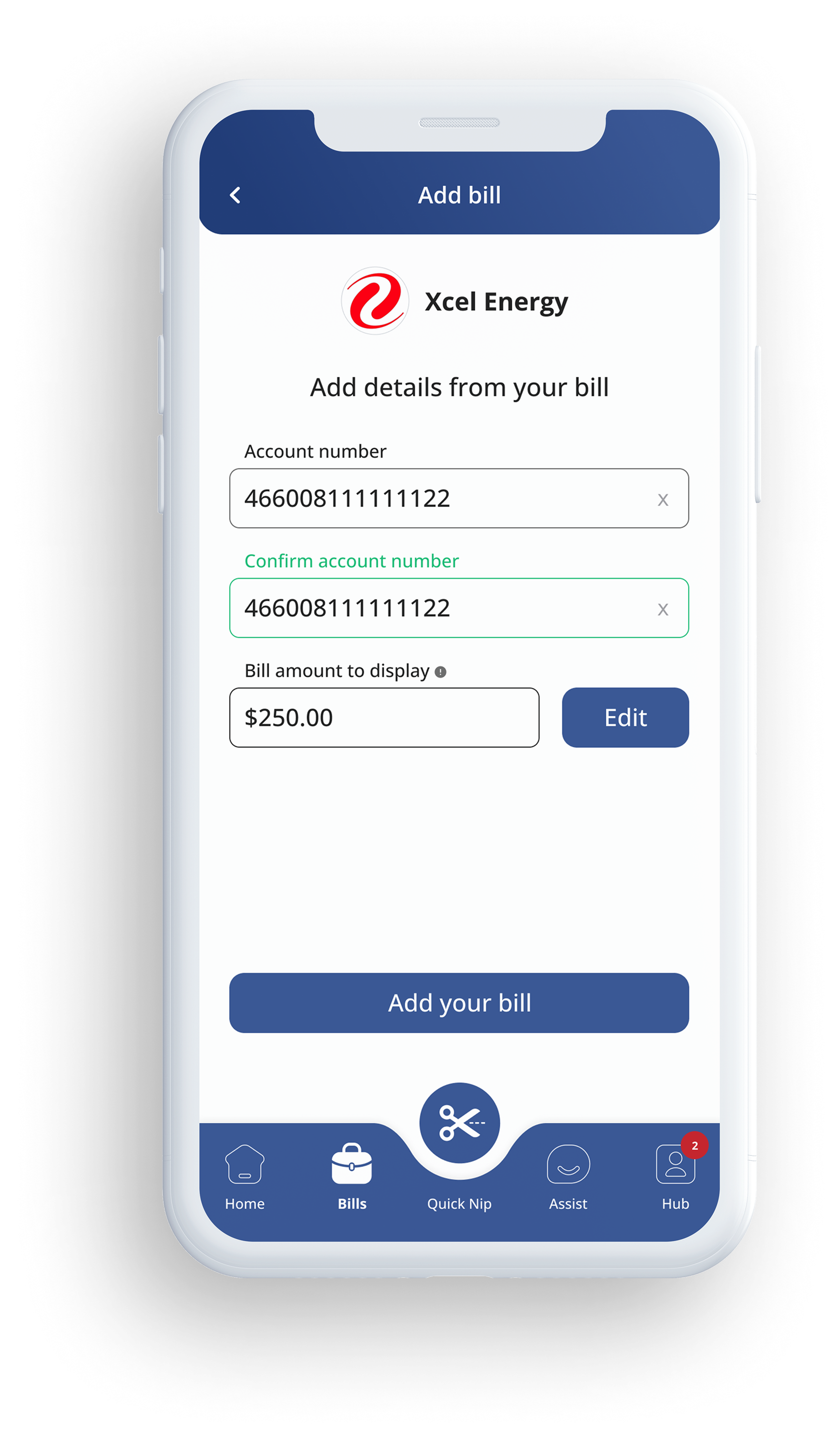 Download BillNip app screen