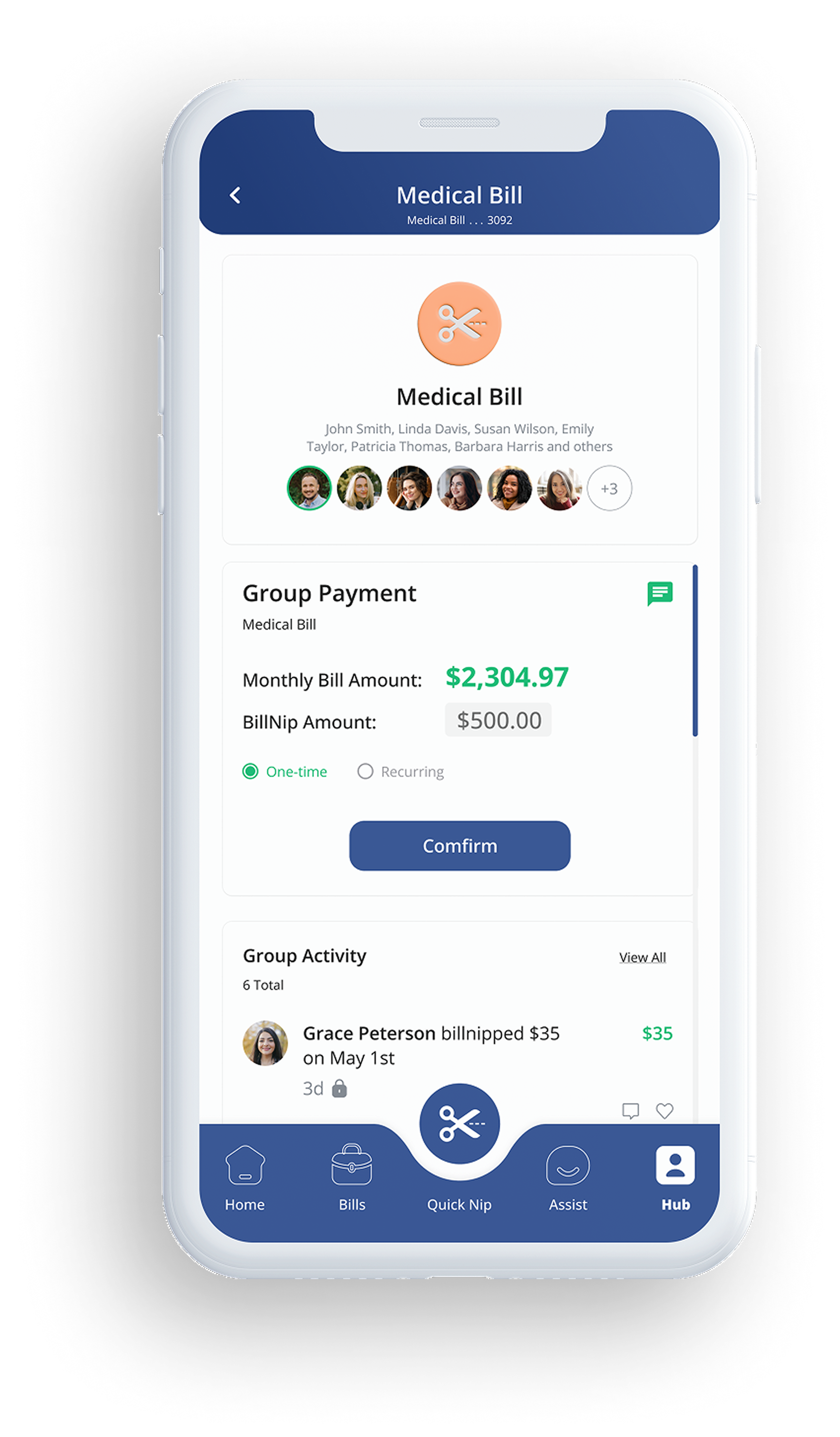 Download BillNip app screen